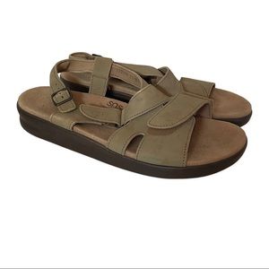 SAS Huggy Sandals Size 12 Tan Made in USA